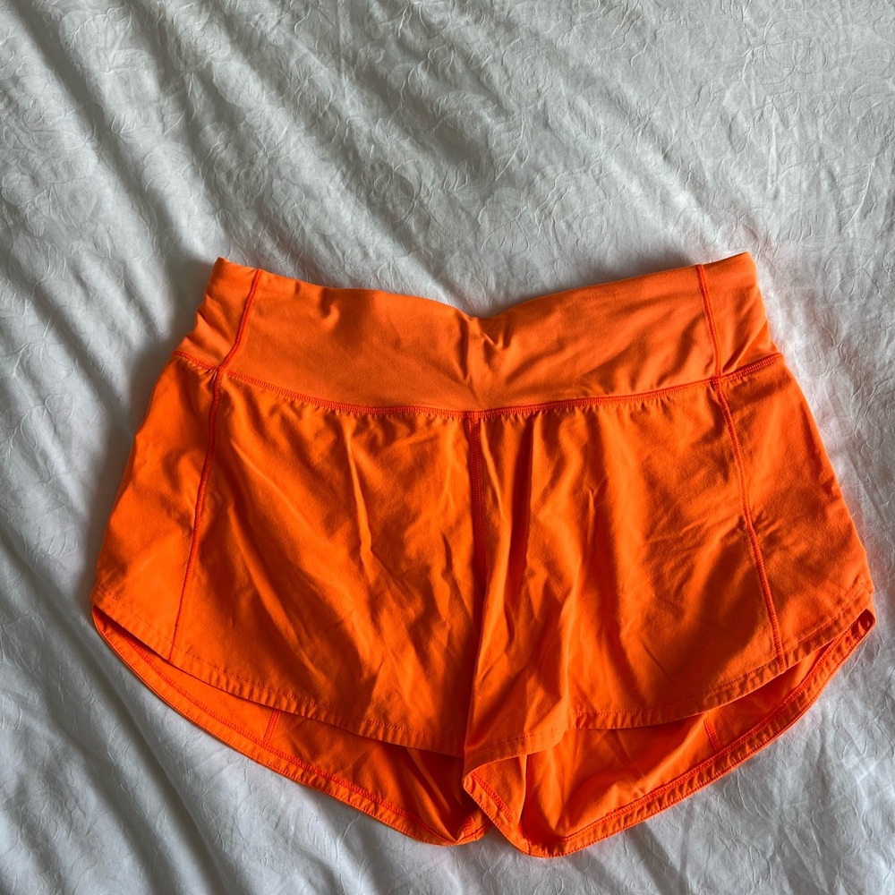 Women's Orange Athletic Shorts